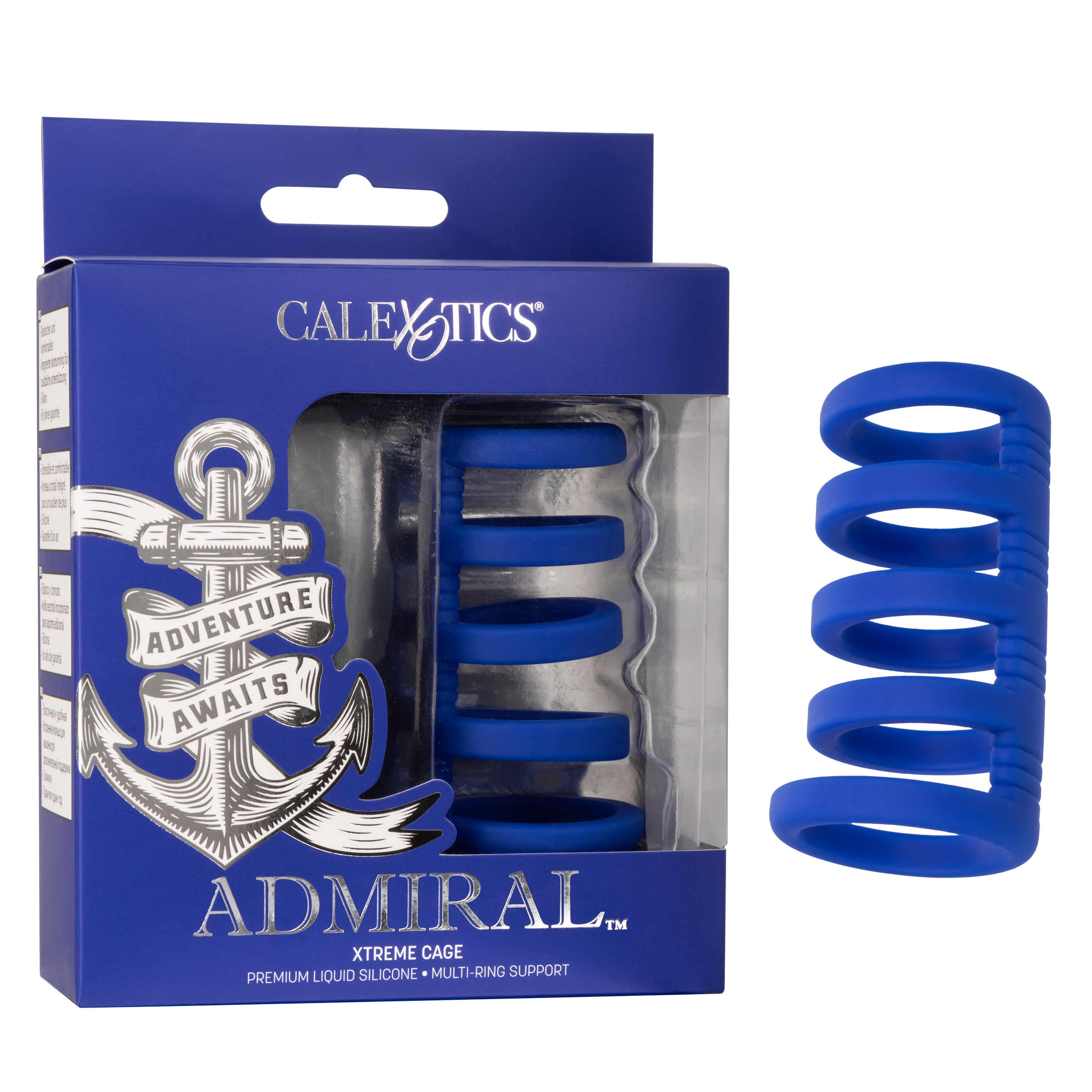 admiral xtreme cock cage   blue 